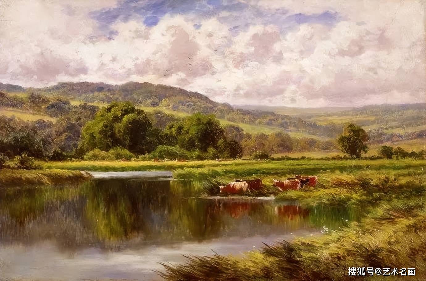 唯美壮丽的田园风景油画，美极了