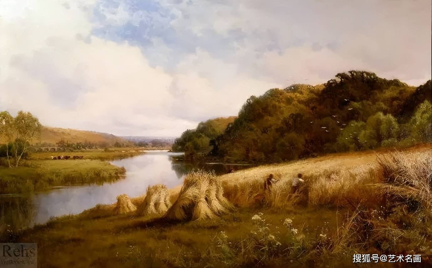 唯美壮丽的田园风景油画，美极了