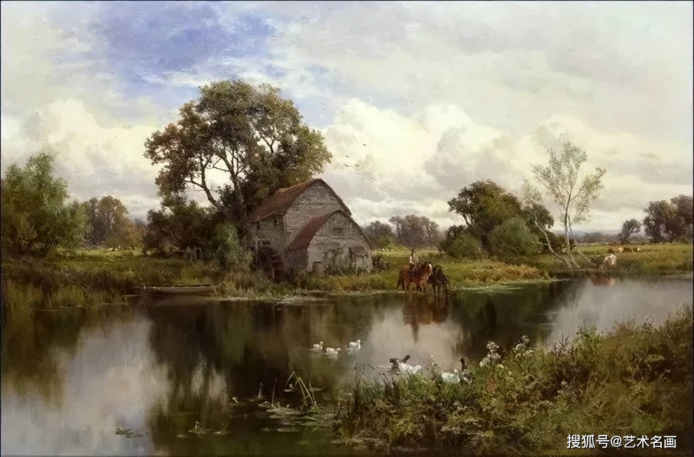 唯美壮丽的田园风景油画，美极了