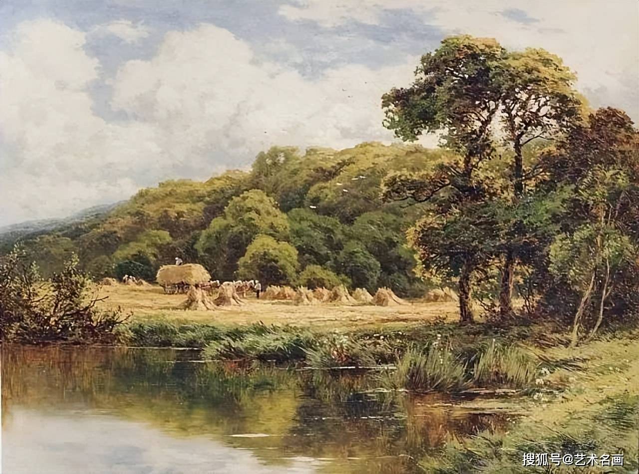 唯美壮丽的田园风景油画，美极了