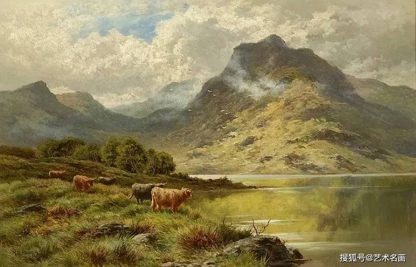 唯美壮丽的田园风景油画，美极了