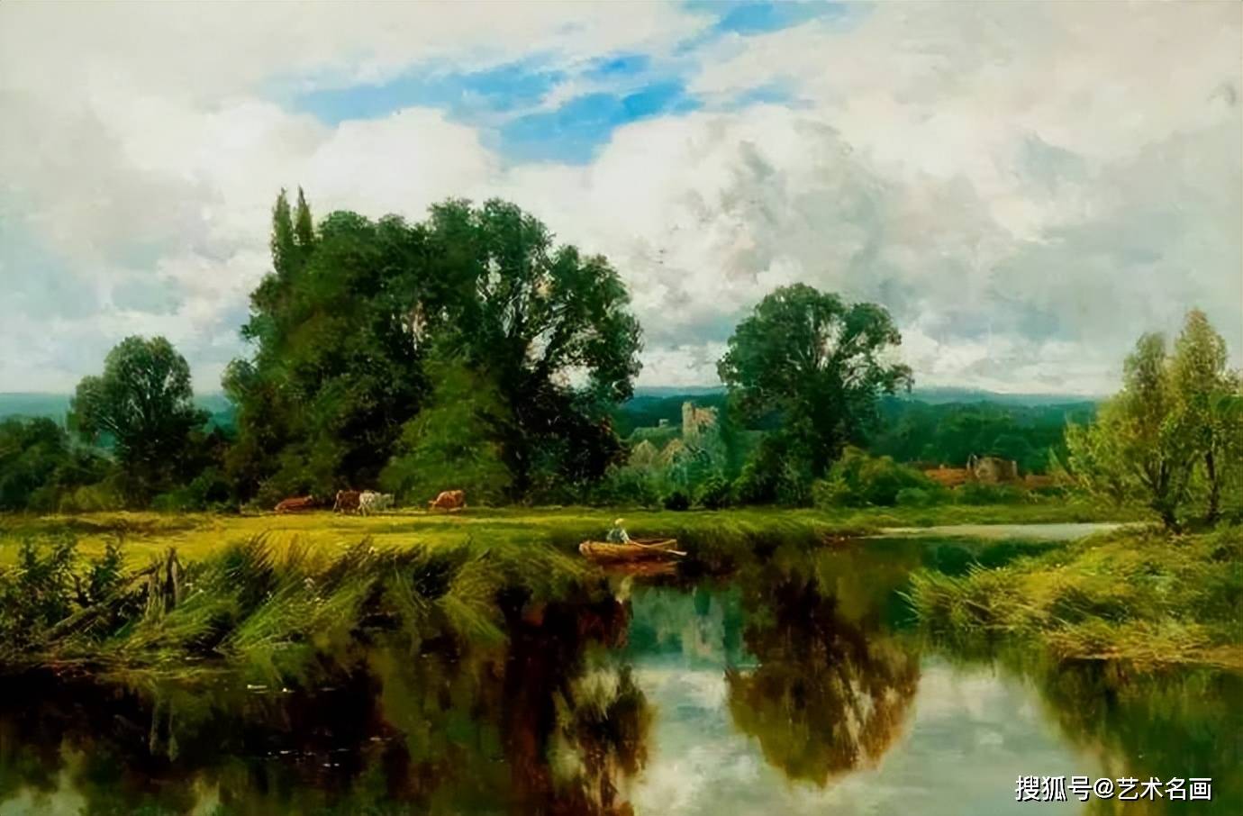 唯美壮丽的田园风景油画，美极了